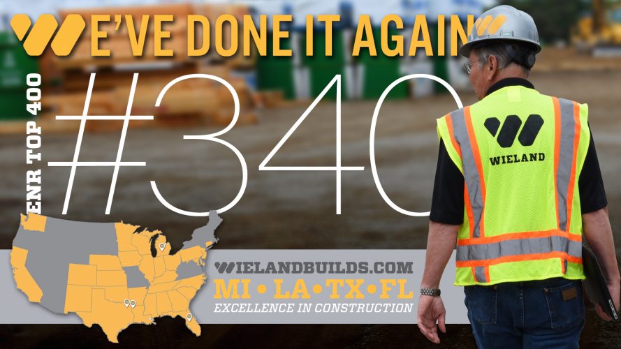 WIELAND made ENR's Top 400 Contractors in America Wieland